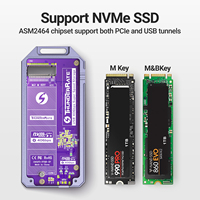علبة ألومنيوم JEYI لمحرك أقراص SSD نوع M.2 NVMe بسرعة 40 جيجابت في الثانية، متوافقة مع USB 4.0 وType-C 4.0 وThunderbolt 4/3 وUSB 3.2