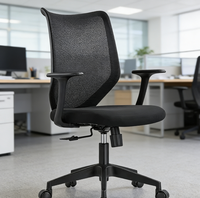 Nouvelle chaise de bureau ergonomique moderne à dossier haut en tissu maillé, pivotante, pour personnel de direction