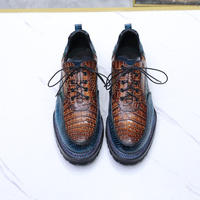 Chaussures Oxford de luxe pour hommes en cuir de crocodile véritable sur mesure, chaussures de cérémonie pour hommes en cuir véritable