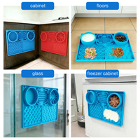 Tapis de léchage pour chien avec ventouse, distributeur lent de nourriture pour animaux, tapis de léchage en silicone pour chiens
