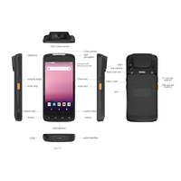 Escáner de código de barras 4G WIFI GPS NFC 1D 2D Android Handheld POS PDA para Industrial HT50C