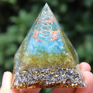 Pirámide de Cristal de Resina Epoxi, Adorno de Escritorio para Oficina y Hogar, Estilo Pilar de Cristal Blanco, 6 cm, Feng Shui - Product Image 2