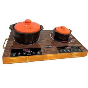 Eurokera Cuisinière à induction intelligente domestique Double <span class=keywords><strong>plaque</strong></span> de cuisson magnétique électrique 220v avec <span class=keywords><strong>hotte</strong></span> <span class=keywords><strong>intégrée</strong></span> - Product Image 2