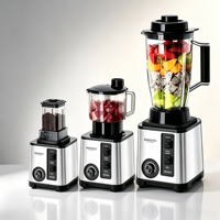 Blender 8-in-1 4L 9500W Blender Komersial Tugas Berat Penggiling Daging Pengolah Makanan Penggiling Jus