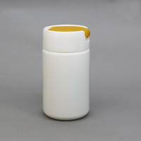 Bouteilles rondes en plastique HDPE à marque privée 120CC 150CC 200CC, conteneur de capsules de qualité alimentaire avec bouchon à clapet pour vitamines et suppléments nutritionnels