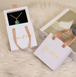 Custom Logo Square Satin Jewelry Packaging Boxes <b>Drawstring</b> Closure Elegant Luxurious Fashion Design for Earrings <b>Bracelets</b> Add - Product Image 6