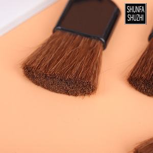 Shunfa Shuzhi - Brocha de maquillaje portátil para colorete, cerdas de lana de 1 cm, mango de plástico, herramienta de maquillaje facial para difuminar y aplicar - Product Image 4