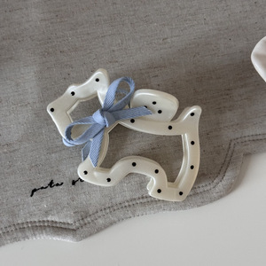 Pinzas para el Cabello de Plástico Ecológicas con Temática de Animales Adorables, Diseños Ajustables de Cachorro y Tiburón con Lazos Decorativos - Product Image 5
