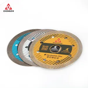 Zhongzhi Factory Best Price Smooth Edge 4inch Tile Diamond Turbo Saw Blade for Sawing Ceramic Cnc Supplier