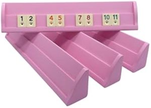 4 piezas Beech Oval Rummies Stand Pink <span class=keywords><strong>Rummy</strong></span> Juegos de mesa <span class=keywords><strong>Rummy</strong></span> Tiels Holder - Product Image 3