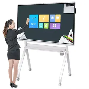 Akıllı tahta interaktif 65 inç ofis kartı akıllı kızılötesi akıllı beyaz tahta konferans All-in-one makine
