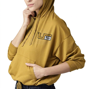 Best Selling Women's Oversized Pullover Hoodies Embroidered Custom Solid Color High Street Breathable 100% Cotton Winter Autumn - Product Image 1