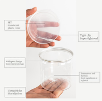 Boîtes transparentes de 4oz Pop Top multi-taille en plastique vide facile à ouvrir couvercle à anneau de traction bocaux emballage d'extrémité boîtes de thon en PET