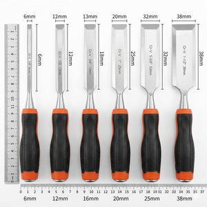 Wood Chisel Set 10 Pc Chromium Vanadium Steel Straight Tip Home Woodworking Kit - Product Image 2