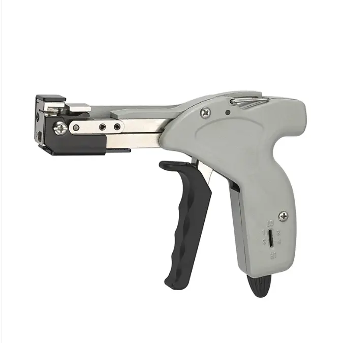 Pistola de aperto de metal Zip Tie, ferramenta automática de aço inoxidável para apertar cabos de metal