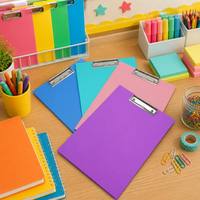 Pochette à clip A4 en PP, pliable, pour examens, bloc-notes, porte-documents avec impression personnalisée