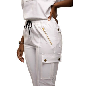 New Style OEM Hospital Stylish Ladys Medical Scrubs China Zipper Scrubs Uniforms Men <strong>White</strong> <strong>Jogger</strong> Scrub Set Women - Product Image 4