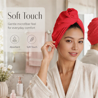 Serviette de bain en microfibre extra large élastique à séchage rapide, turban absorbant l'eau pour sécher les cheveux, pour femmes, vente en gros