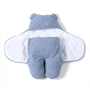 Wholesale Newborn Organic Cotton Baby Sleep Sack Soft Infant Bear Shaped Plush Unisex Sleeping Bag for Babies and Toddlers