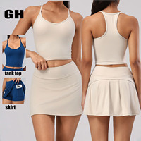 GH Ensembles de sport en gros respirants pour la course et l'entraînement, incluant soutien-gorge de sport, débardeur, jupes taille haute, shorts et pantalons larges, ensembles de yoga