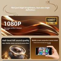 Mini projecteur de cinéma maison intelligent 1080P Haute Définition Correction Trapézoïdale 300 Lumens Portable Prêt pour la 3D Stéréo HIFI Android