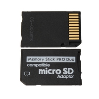 Convertidor de Tarjetas de Memoria Micro SD TF a MS Pro Duo para PSP, Adaptador de Memory Stick