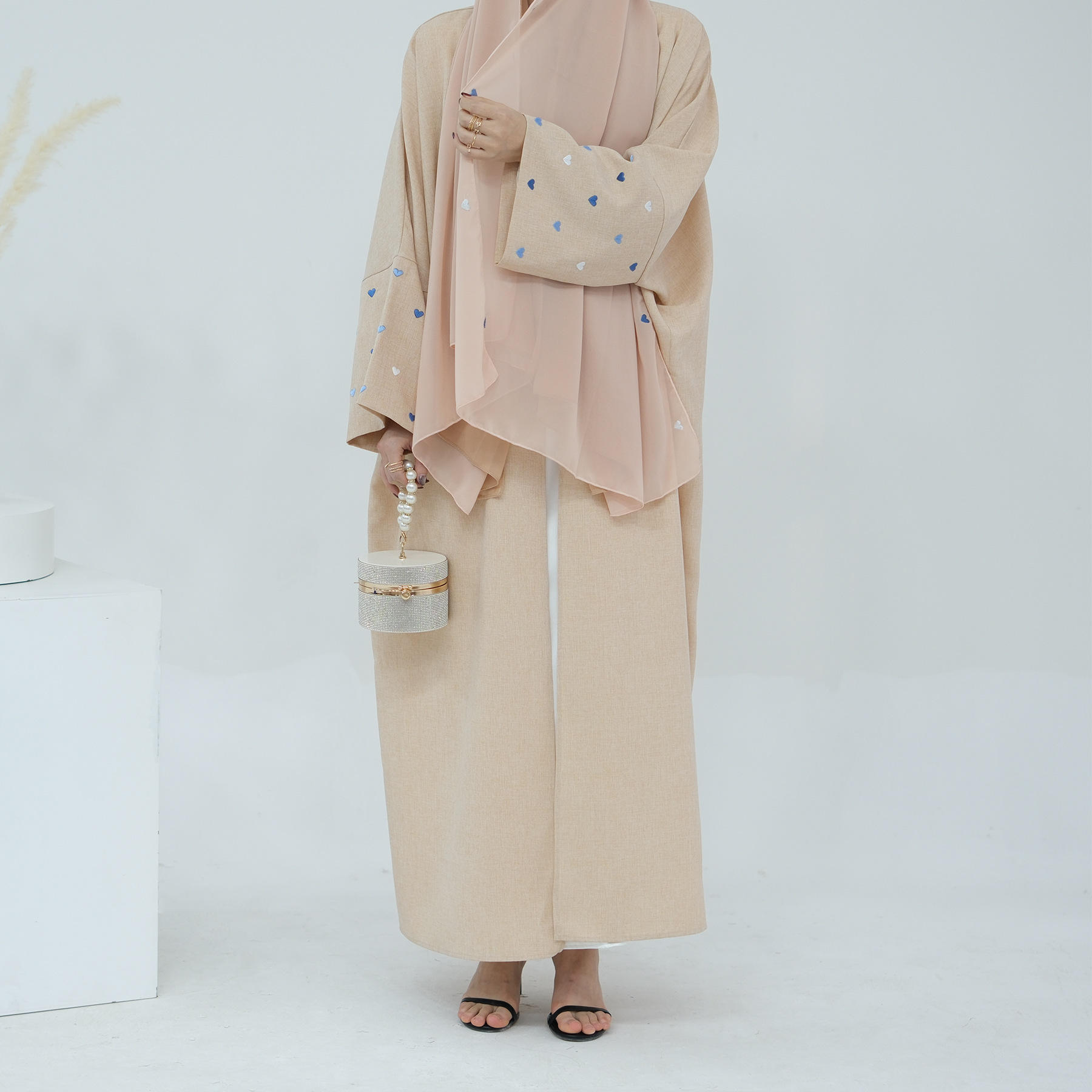 Khaki + blue heart (headscarf not included)