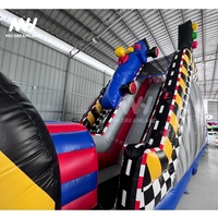 Parcours d'obstacles gonflable pour voitures de course en plein air, bâche en PVC commerciale certifiée EN14960, taille et couleur personnalisables, parc pour enfants