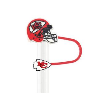 Fundas de paja de Rugby <span class=keywords><strong>City</strong></span> <span class=keywords><strong>Chiefs</strong></span> para taza de café Topper tapas de paja de silicona personalizadas accesorios de encanto de paja - Product Image 3