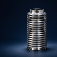 Tuyau ondulé flexible résistant aux produits chimiques, pour l'industrie chloroalkali, tube anti-corrosion, soufflet, joint d'expansion, bride