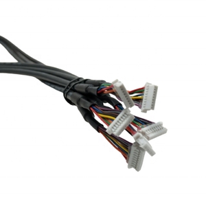 Cable blindado negro SHR-09V-S-B de 9 pines y 1.0 mm con ambas extremidades, venta al por mayor de fábrica, longitud personalizable - Product Image 1