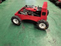 Mesin Pemotong Rumput Crawler 196cc 4-Tak dengan Track Karet, Self Propelled, DIY, Kelas Industri, Remote Control, Robot Pemotong Rumput Taman