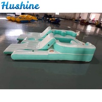 Offre Spéciale taille personnalisée 6 personne canapé gonflable lac et rivière assis gonflable flottant île quai eau salon radeau