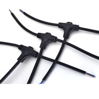 Connecteur de câble étanche en T pour guirlande lumineuse extérieure, 2, 3, 4 broches, pour câble de 0,75 mm², pour éclairage LED