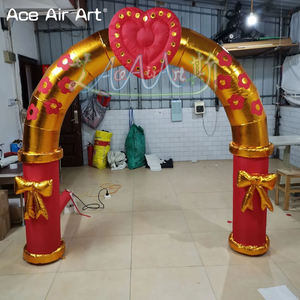 Arche gonflable en forme <span class=keywords><strong>de</strong></span> cœur <span class=keywords><strong>rose</strong></span> pour la décoration <span class=keywords><strong>de</strong></span> la Saint-Valentin, entrée d'événement <span class=keywords><strong>de</strong></span> mariage, arche gonflable - Product Image 6