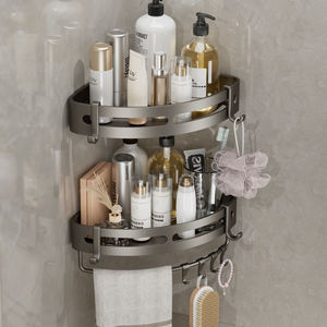 Étagère d'<span class=keywords><strong>angle</strong></span> triangulaire pour <span class=keywords><strong>salle</strong></span> <span class=keywords><strong>de</strong></span> <span class=keywords><strong>bain</strong></span> avec crochets adhésifs, étagère <span class=keywords><strong>de</strong></span> rangement murale, panier pour <span class=keywords><strong>salle</strong></span> <span class=keywords><strong>de</strong></span> <span class=keywords><strong>bain</strong></span>, cuisine - Product Image 1