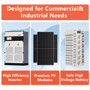 Sistema de Almacenamiento de Energía Solar Industrial y Comercial para el Congo, 100-200kW BESS, Kit Completo de Sistema de Energía Solar Híbrido - Product Image 3
