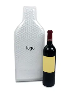 Almofada de bolha de ar, pele interna e à prova de vazamento, reutilizável, protetor de garrafa de vinho