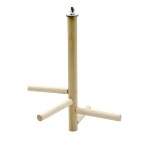Asılı kuşlar oyuncak pet kuş papağan 4 bar ahşap döner levrek ayakta merdiven raf oyun oyuncak-ahşap renk - Product Image 5