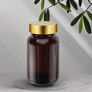 Productos de Fábrica: Frascos de Vidrio de Boca Ancha de 75ml, 100ml, 120ml y 150ml para Medicamentos y Tabletas, con Tapas Doradas, Plateadas y Negras - Product Image 2