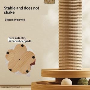 <span class=keywords><strong>Tiragraffi</strong></span> in Legno <span class=keywords><strong>per</strong></span> <span class=keywords><strong>Gatti</strong></span> con <span class=keywords><strong>Colonna</strong></span> in Sisal, Senza Residui, Struttura <span class=keywords><strong>per</strong></span> Arrampicata con Bastoncino Interattivo - Product Image 2