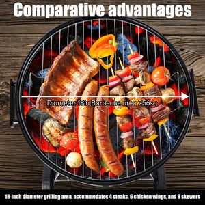 Parrilla Portátil de Carbón para Exteriores, de Hierro Cromado, para Acampar, para 2-3 Personas - Product Image 4