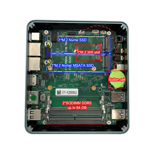 EGLOBAL Yeni 14. Nesil 12 Çekirdekli Ultra 5 125U 4K Ekran Mini Bilgisayar 2x32GB DDR5 2xM.2 Win11 I7 Oyun İçin 3 Yıl Garantili - Product Image 5