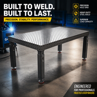Nouvelle table de soudage 3D à revêtement nitridé, support en fer cornière, fixations réglables, roulements en acier, fabrication métallique de précision robuste