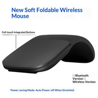 Arc Touch Mouse Nirkabel Ergonomis Lipat 2.4G USB Optik Portabel untuk Laptop/Desktop/Kantor Generasi Kedua Stok