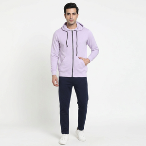 Sudadera con Capucha Deportiva de Invierno para Hombre, con Cierre, de Forro Polar, Transpirable, de Secado Rápido, 100% Algodón, 350g, para Gimnasio y Uso Diario - Product Image 1