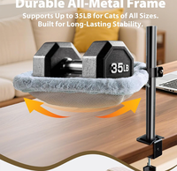 Support de lit pour chat flottant à fixer sur table, sans perçage, pour bureau, structure d'escalade pour chat, rotatif, hauteur réglable, lit de table pour chat