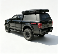 Coque de camping-car en aluminium pour camion, lit rigide rétractable avec boîte de rangement sur le toit, compatible avec Ford F-150 FX4 Crew Cab