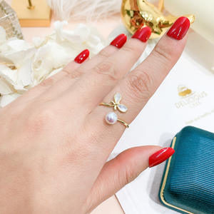 อุปกรณ์ทำแหวนเงินแท้ S925 แบบ DIY พร้อมฐานเปล่าสำหรับใส่ลูกปัดกลมขนาด 6-8 มม. ดีไซน์โบว์ทันสมัย รูปทรงเพชรเจียระไน สำหรับฝังอัญมณี - Product Image 2