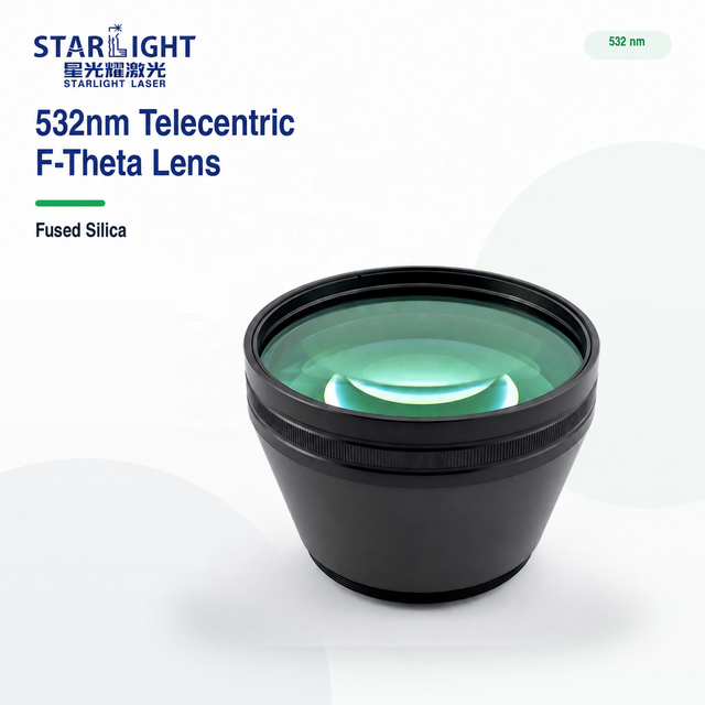 STARLIGHT 532nm Green Laser Telecentric F Theta Lens F60 F100 F167 Fused Silica for Galvo Marking OEM